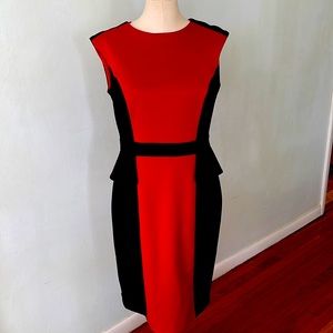 Red and black dress that can be worn during Christmas or any part event .